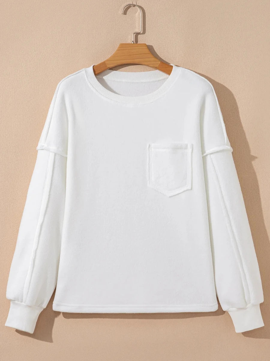 Meridian White Knit Top - Brick + Boho