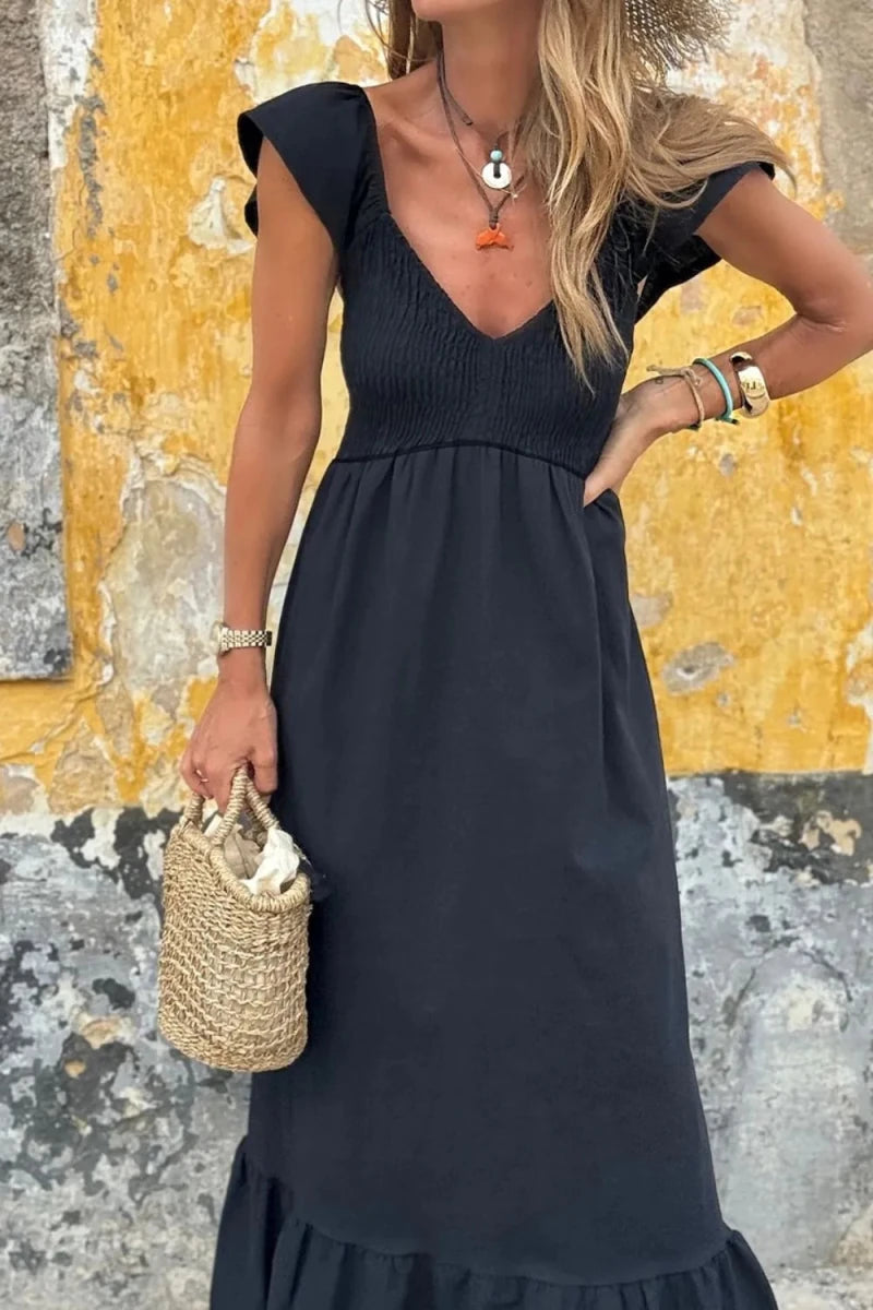 Metropolitan Ruffle Cap Maxi - Brick + Boho