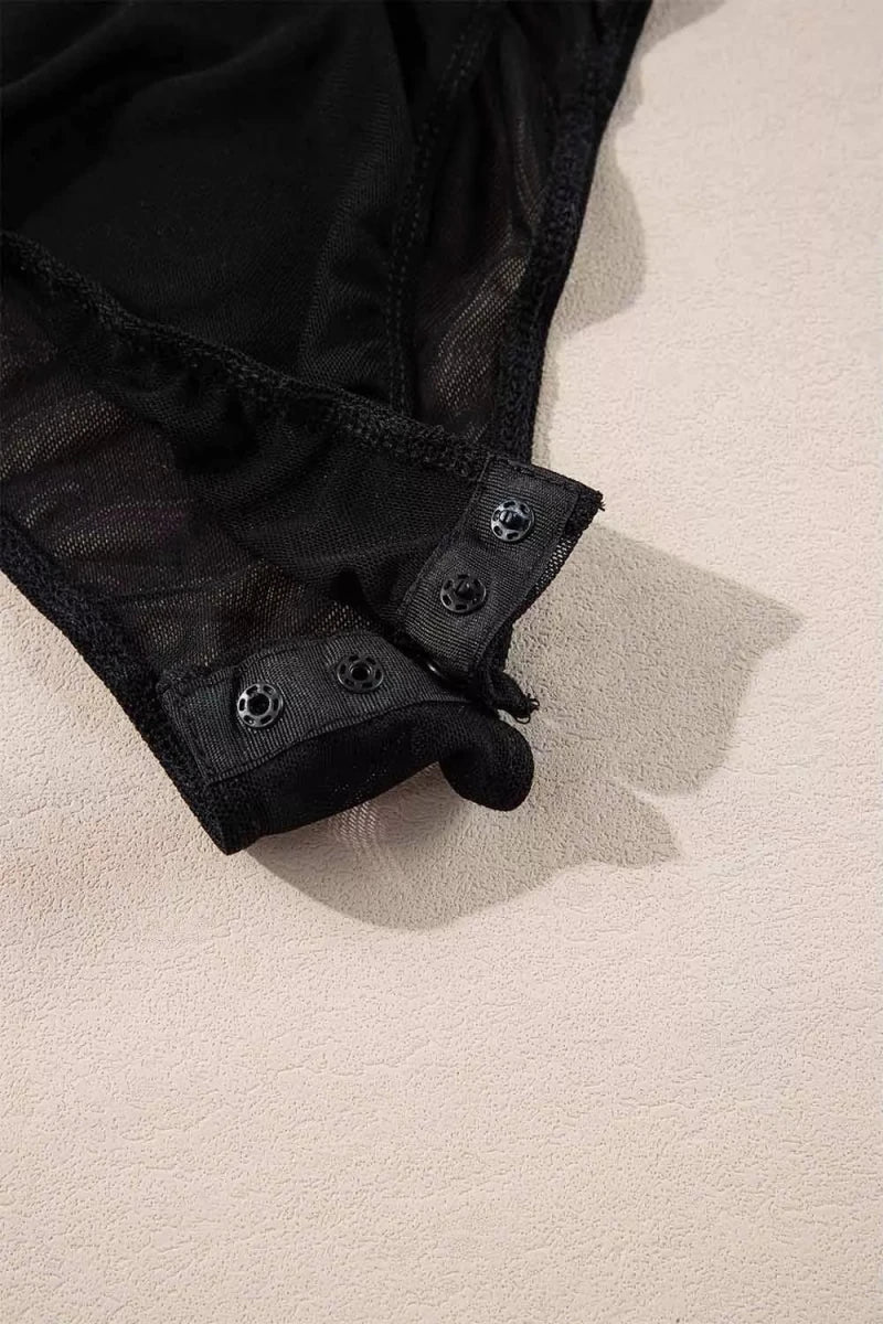 Midnight Rider Sheer Bodysuit - Brick + Boho