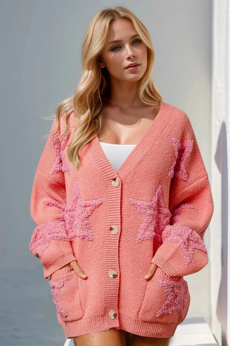 Monolith Knit Cardigan - Brick + Boho