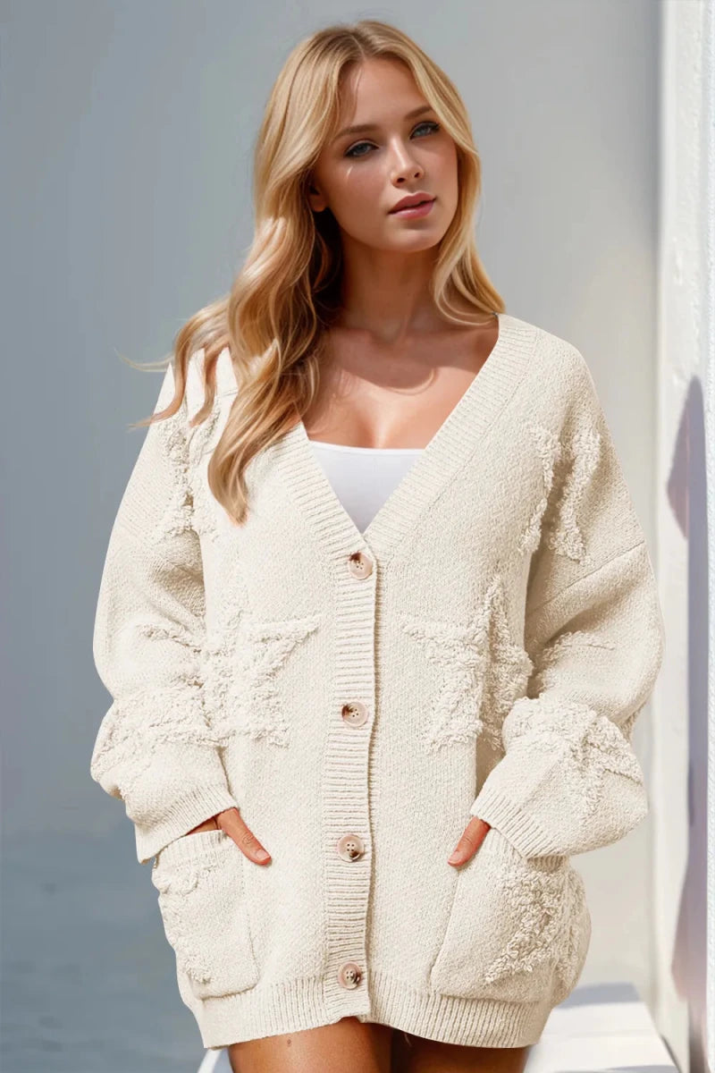 Monolith Knit Cardigan - Brick + Boho