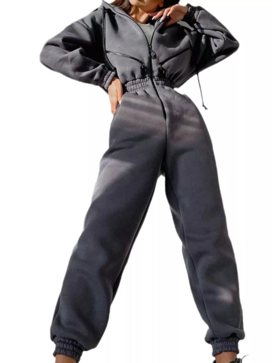 Moon Bound Hooded Jumpsuit - Brick + Boho