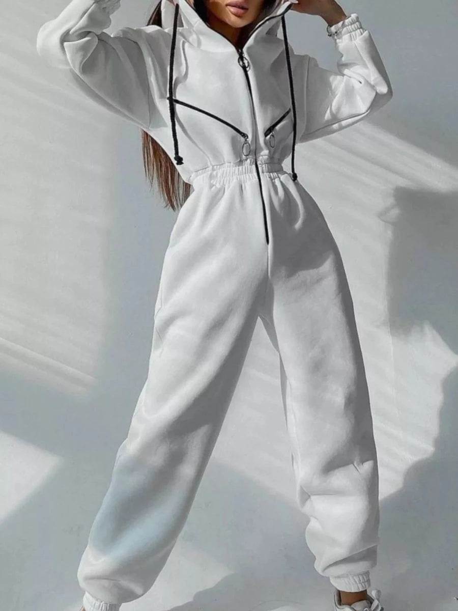Moon Bound Hooded Jumpsuit - Brick + Boho