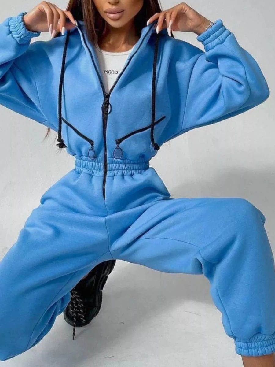 Moon Bound Hooded Jumpsuit - Brick + Boho