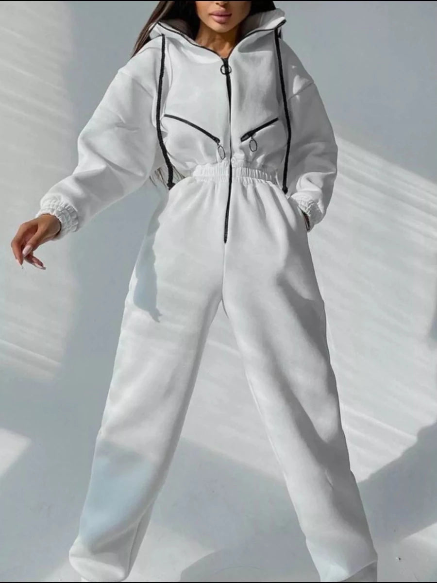 Moon Bound Hooded Jumpsuit - Brick + Boho