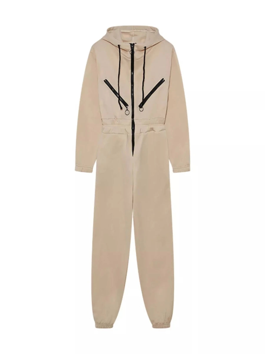 Moon Bound Hooded Jumpsuit - Brick + Boho