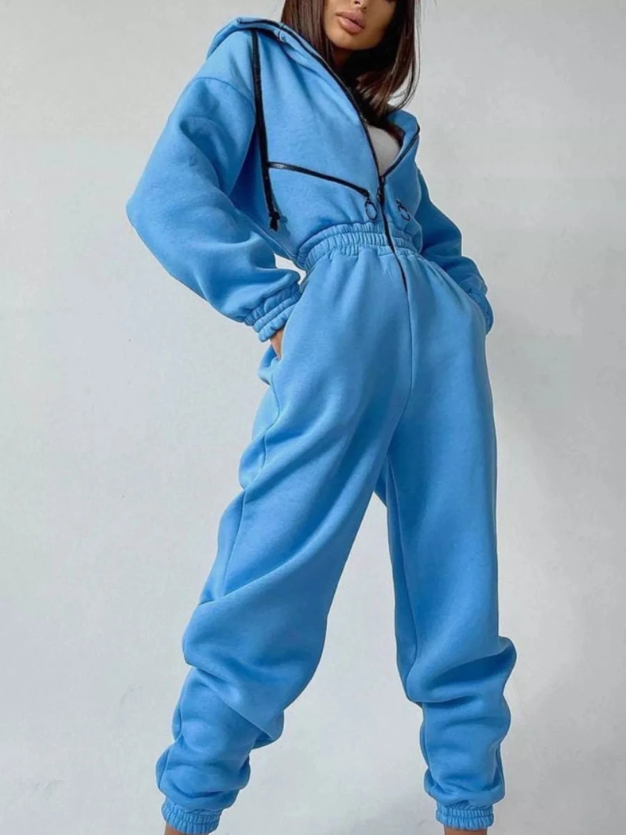 Moon Bound Hooded Jumpsuit - Brick + Boho