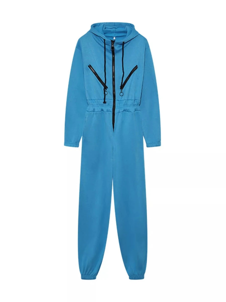 Moon Bound Hooded Jumpsuit - Brick + Boho