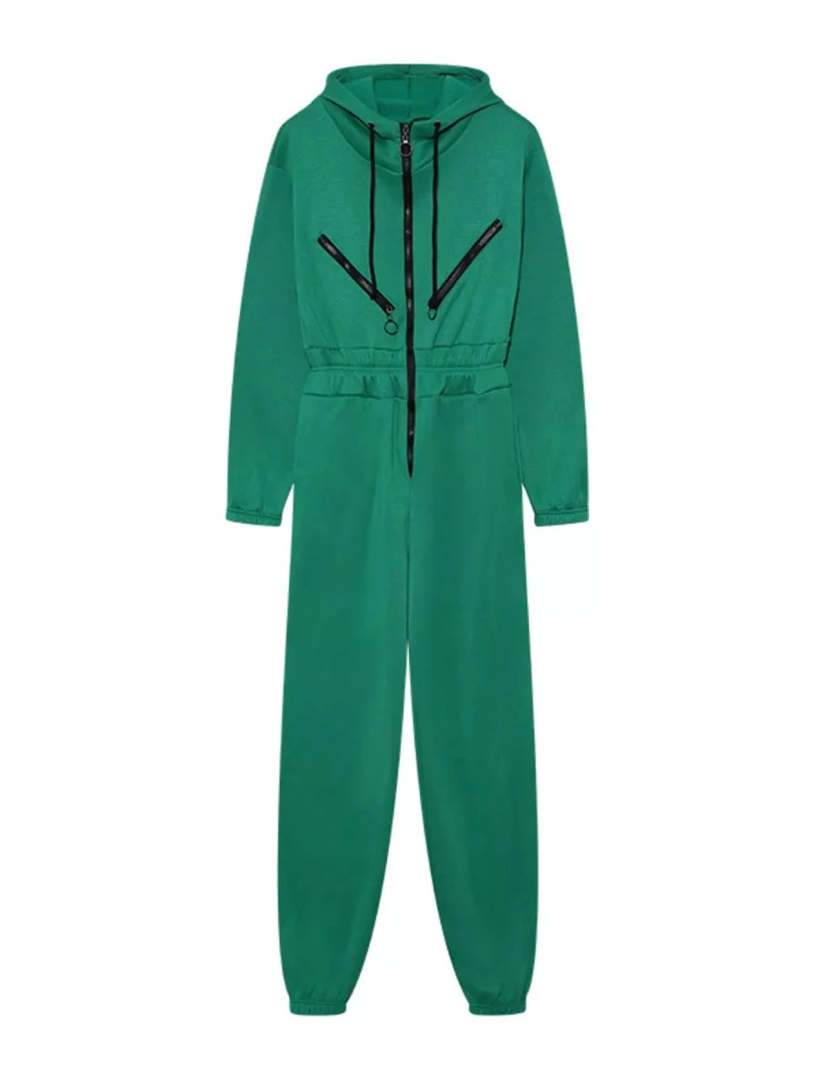 Moon Bound Hooded Jumpsuit - Brick + Boho