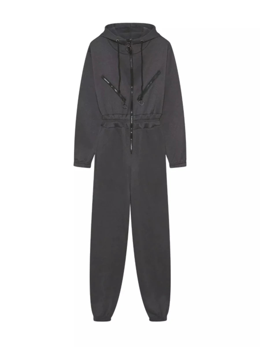 Moon Bound Hooded Jumpsuit - Brick + Boho