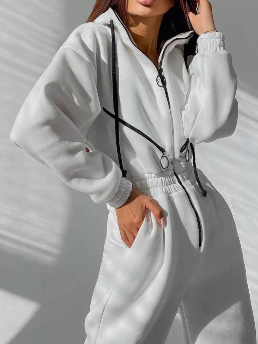 Moon Bound Hooded Jumpsuit - Brick + Boho
