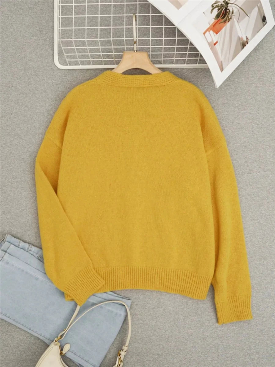 Nightbird Ocre Cardigan - Brick + Boho