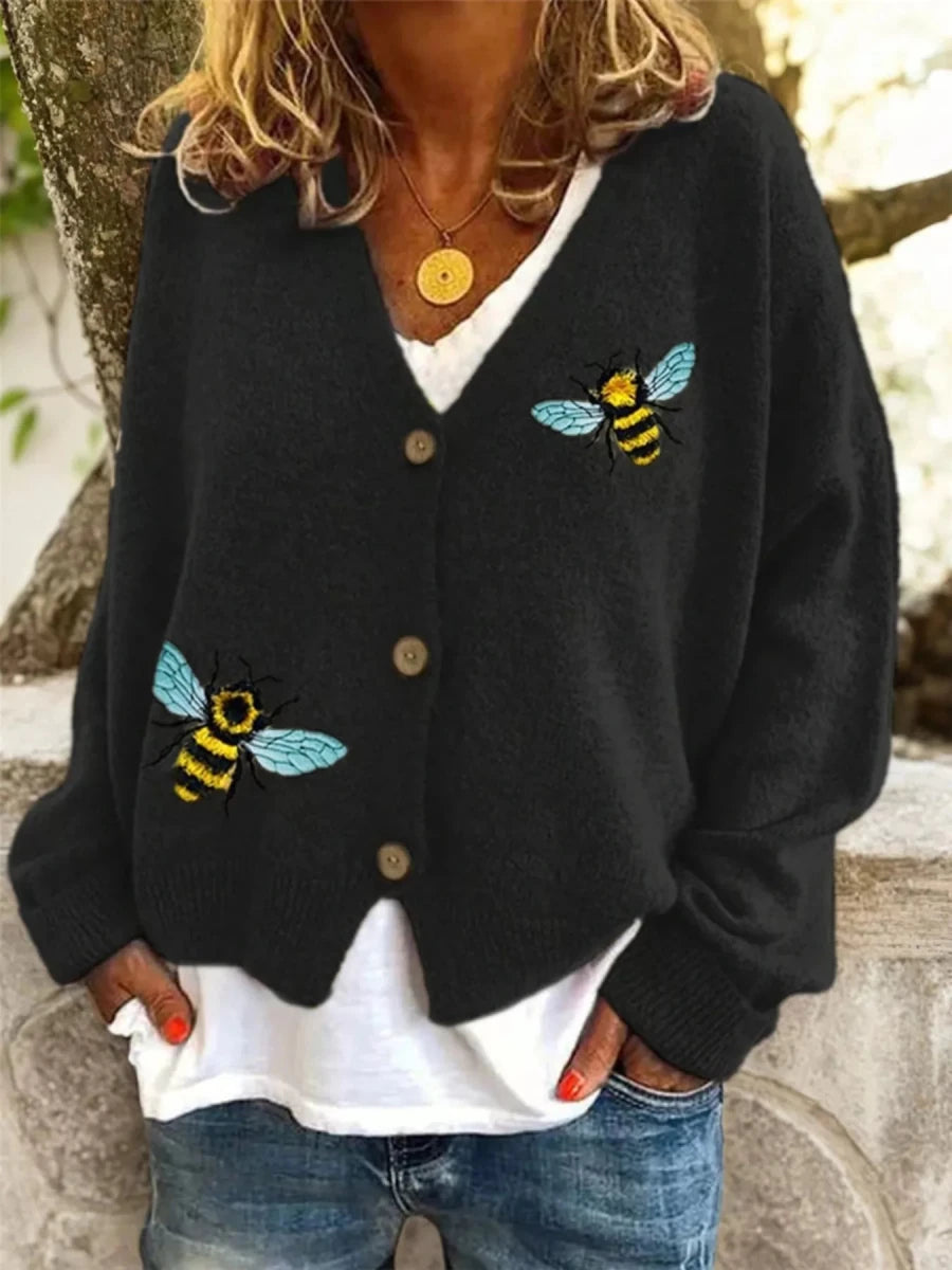 Nightbird Ocre Cardigan - Brick + Boho