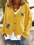 Nightbird Ocre Cardigan - Brick + Boho