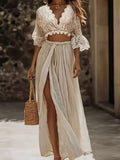 Oasis Lace Two - Piece Set - Brick + Boho