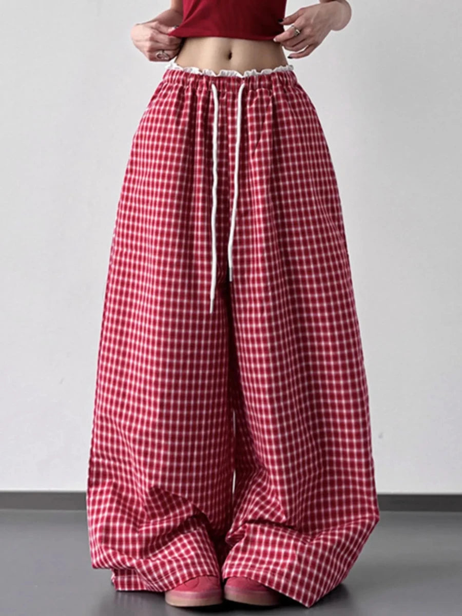 Obelisk Striped Palazzo Pants - Brick + Boho