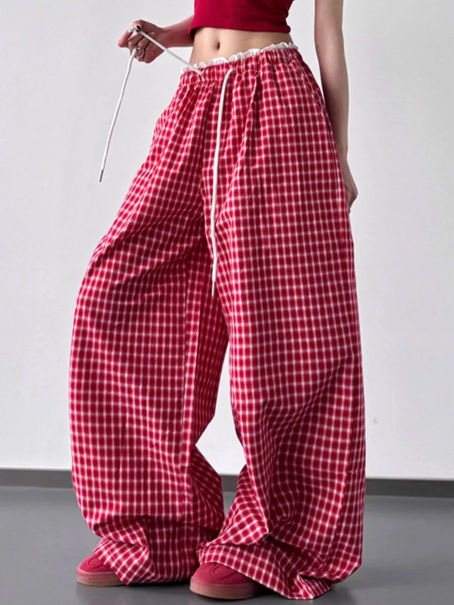 Obelisk Striped Palazzo Pants - Brick + Boho