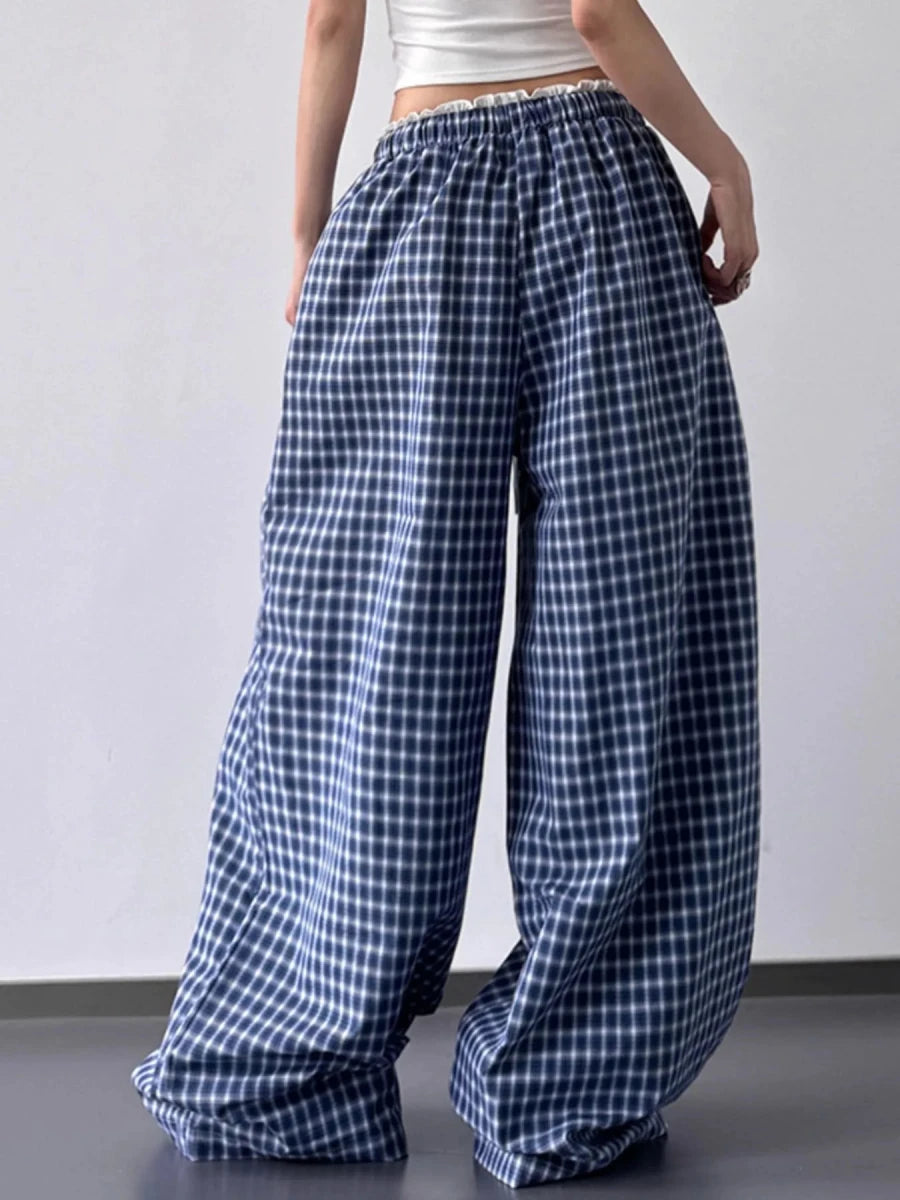 Obelisk Striped Palazzo Pants - Brick + Boho