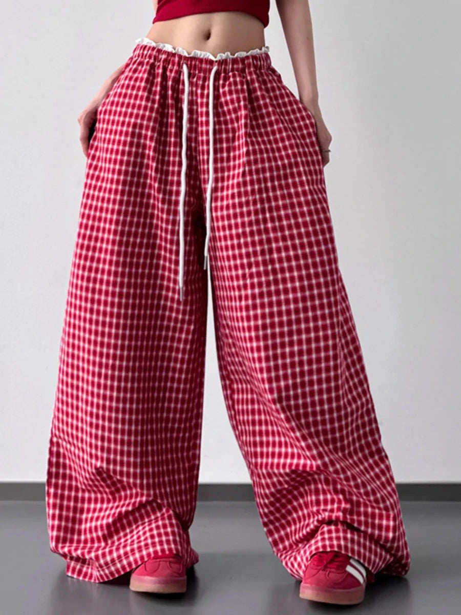 Obelisk Striped Palazzo Pants - Brick + Boho