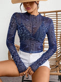 Obsidian Sheer Mesh Top - Brick + Boho