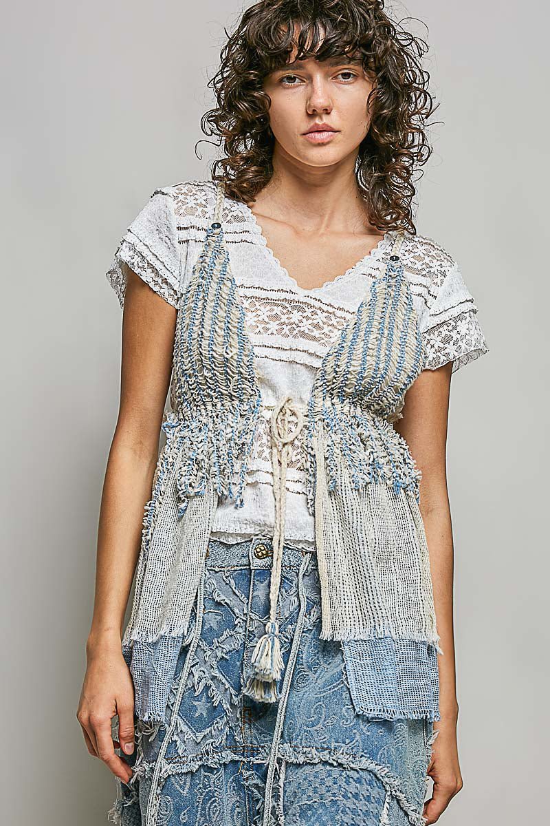 Ocean Cross - Back Top - Brick + Boho