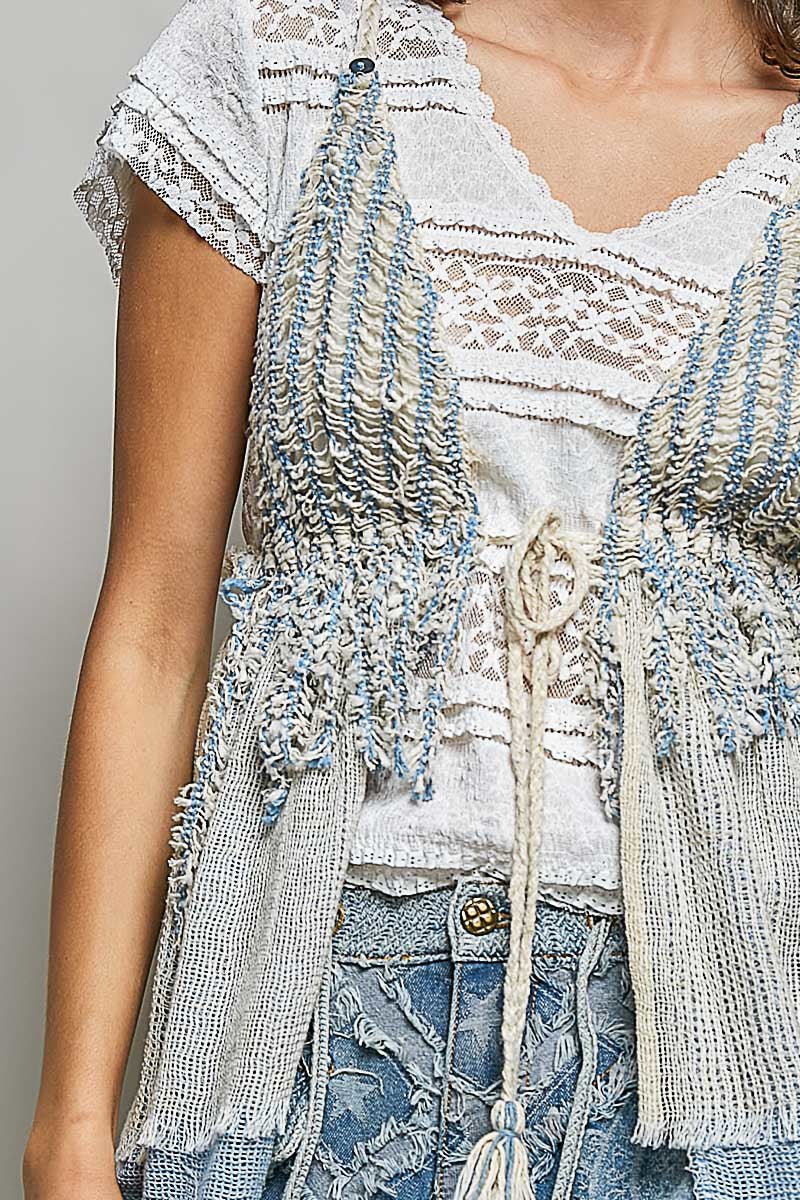 Ocean Cross - Back Top - Brick + Boho
