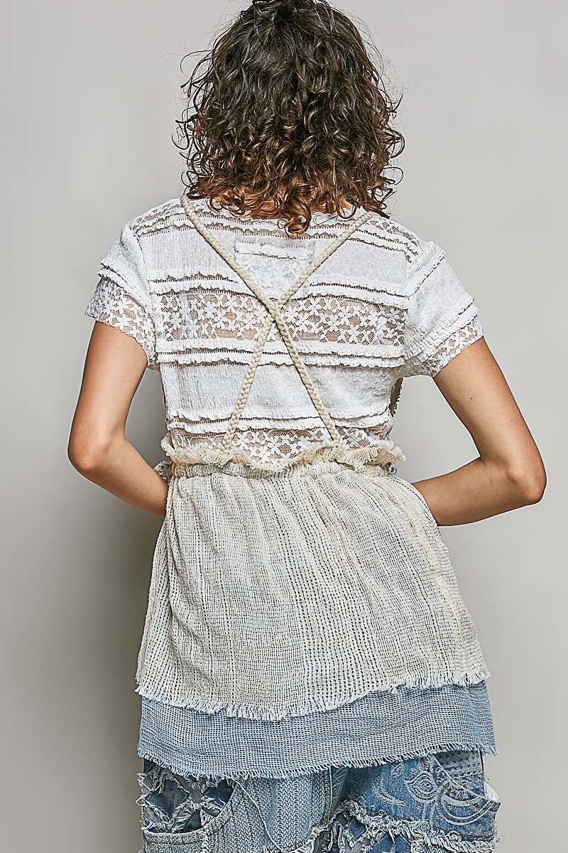 Ocean Cross - Back Top - Brick + Boho