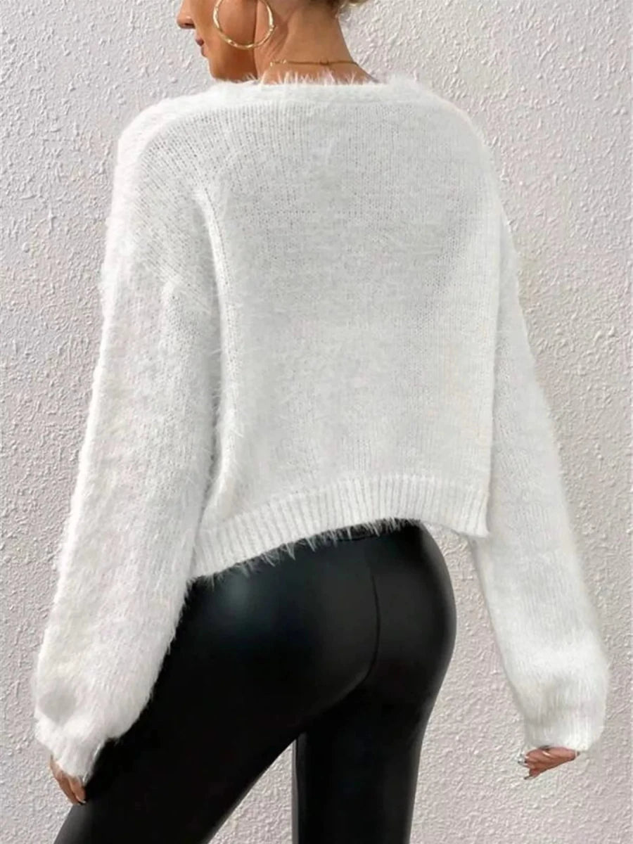 Open Front Long Sleeve Cardigan - Brick + Boho
