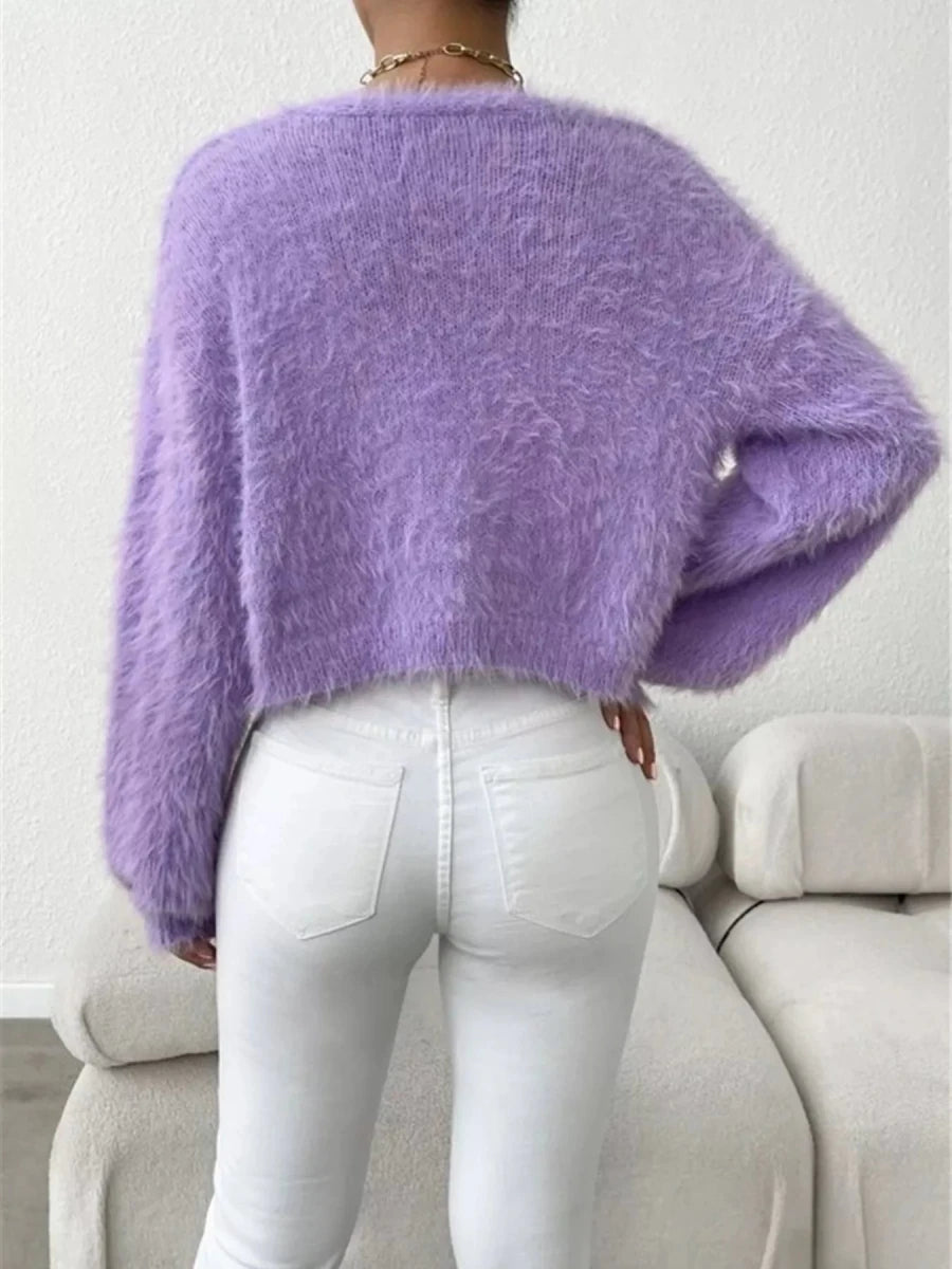 Open Front Long Sleeve Cardigan - Brick + Boho