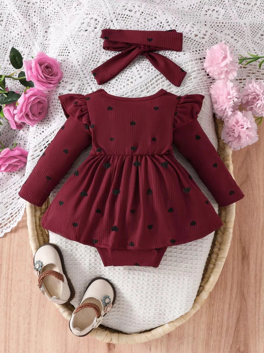 Oracle Ruffle Bodysuit Dress - Brick + Boho