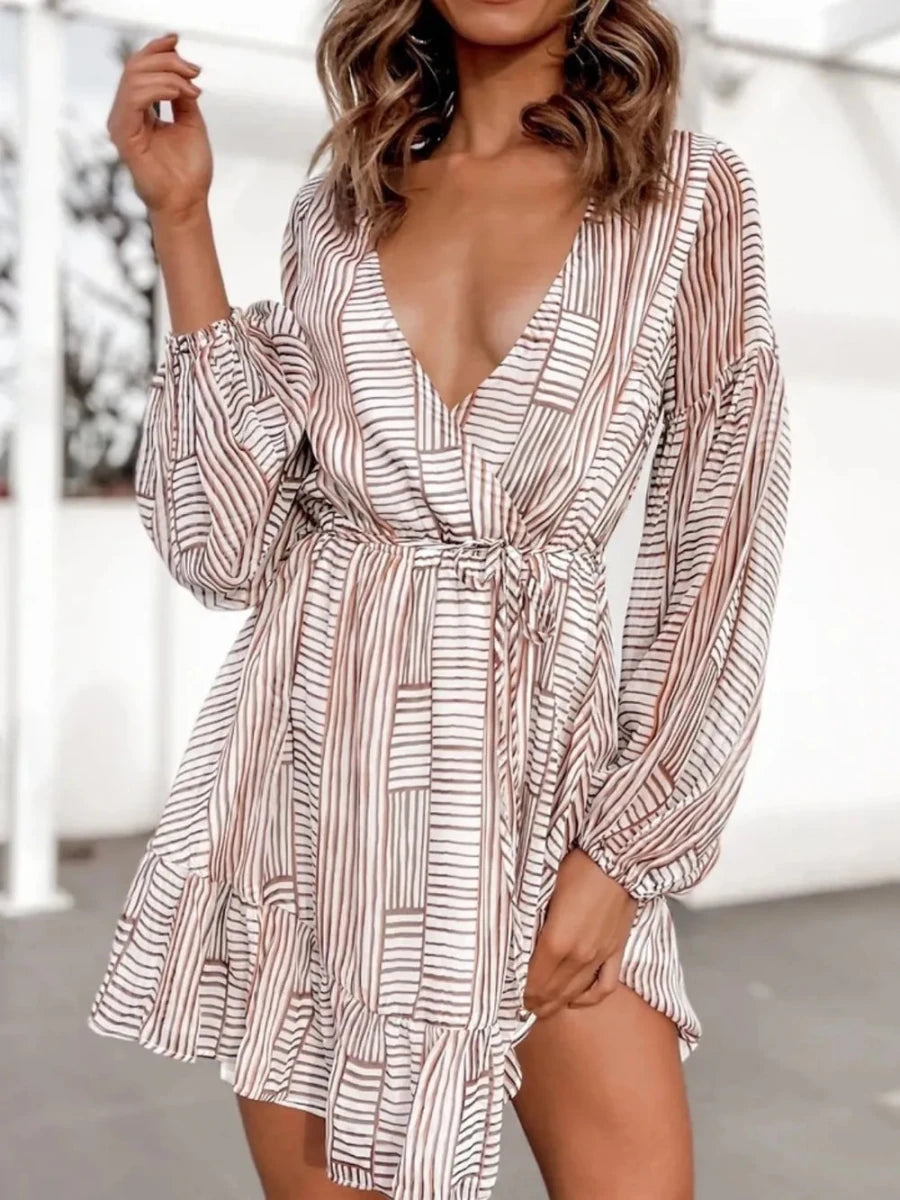 Patchwork Sunset Wrap Dress - Brick + Boho