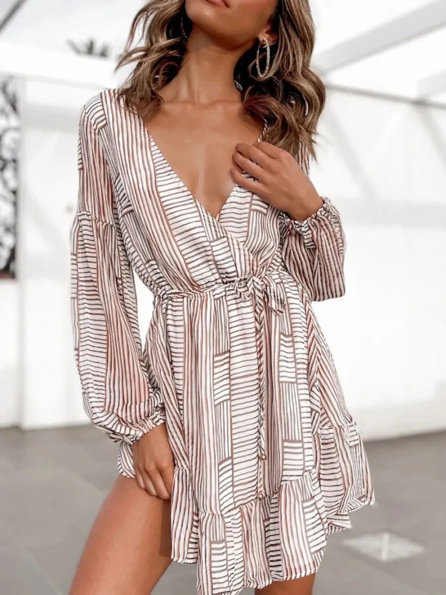 Patchwork Sunset Wrap Dress - Brick + Boho
