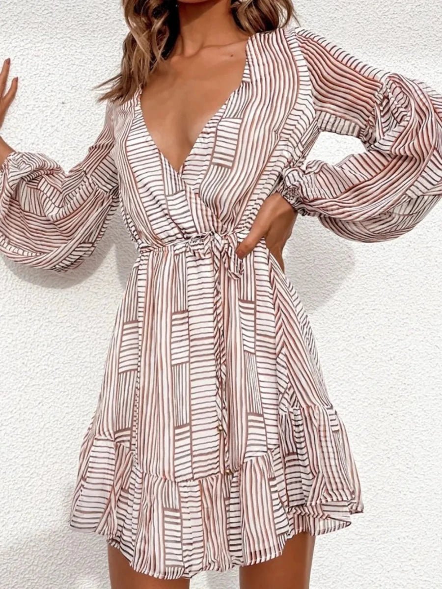 Patchwork Sunset Wrap Dress - Brick + Boho