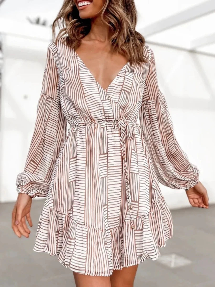 Patchwork Sunset Wrap Dress - Brick + Boho