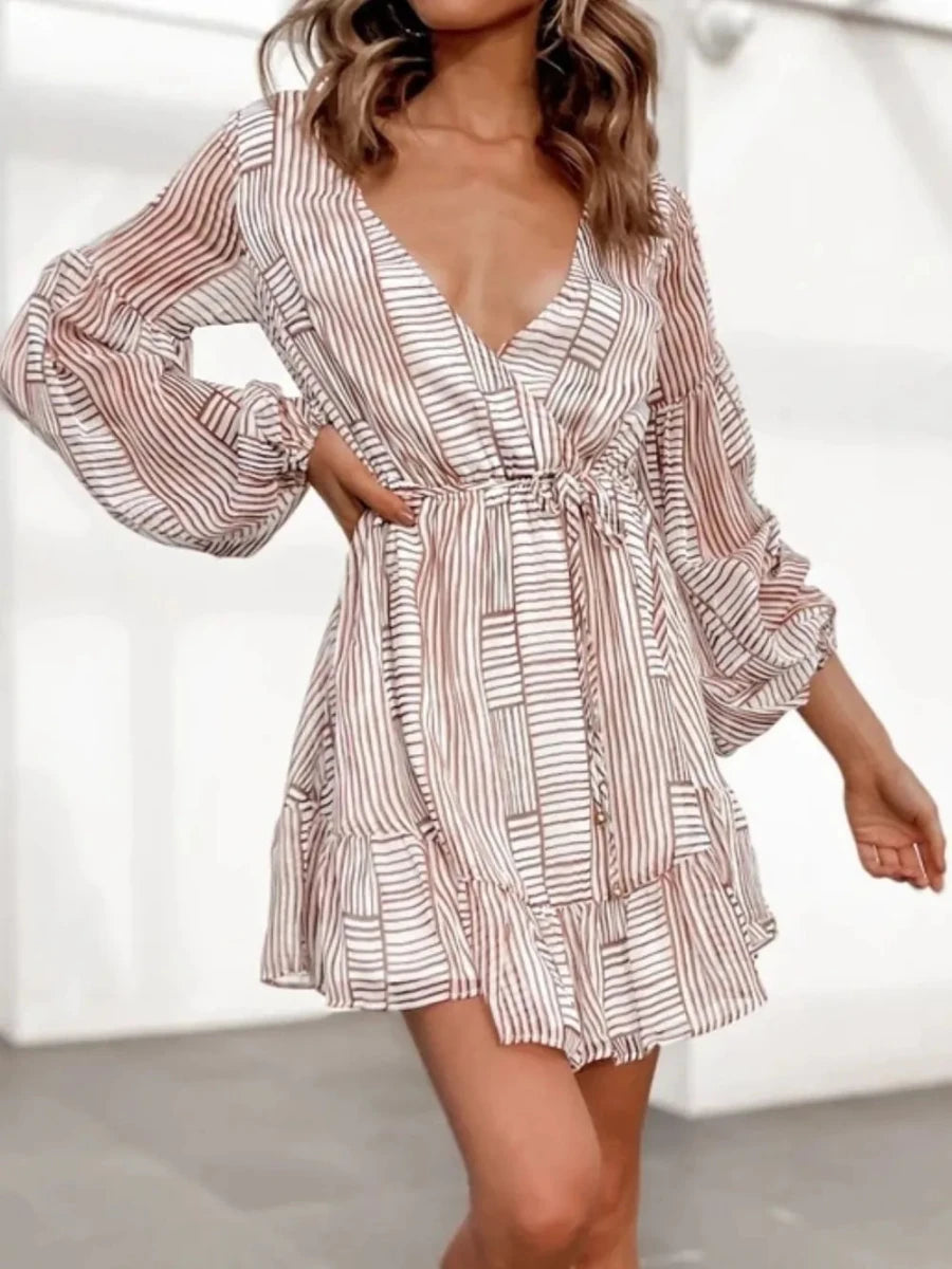 Patchwork Sunset Wrap Dress - Brick + Boho