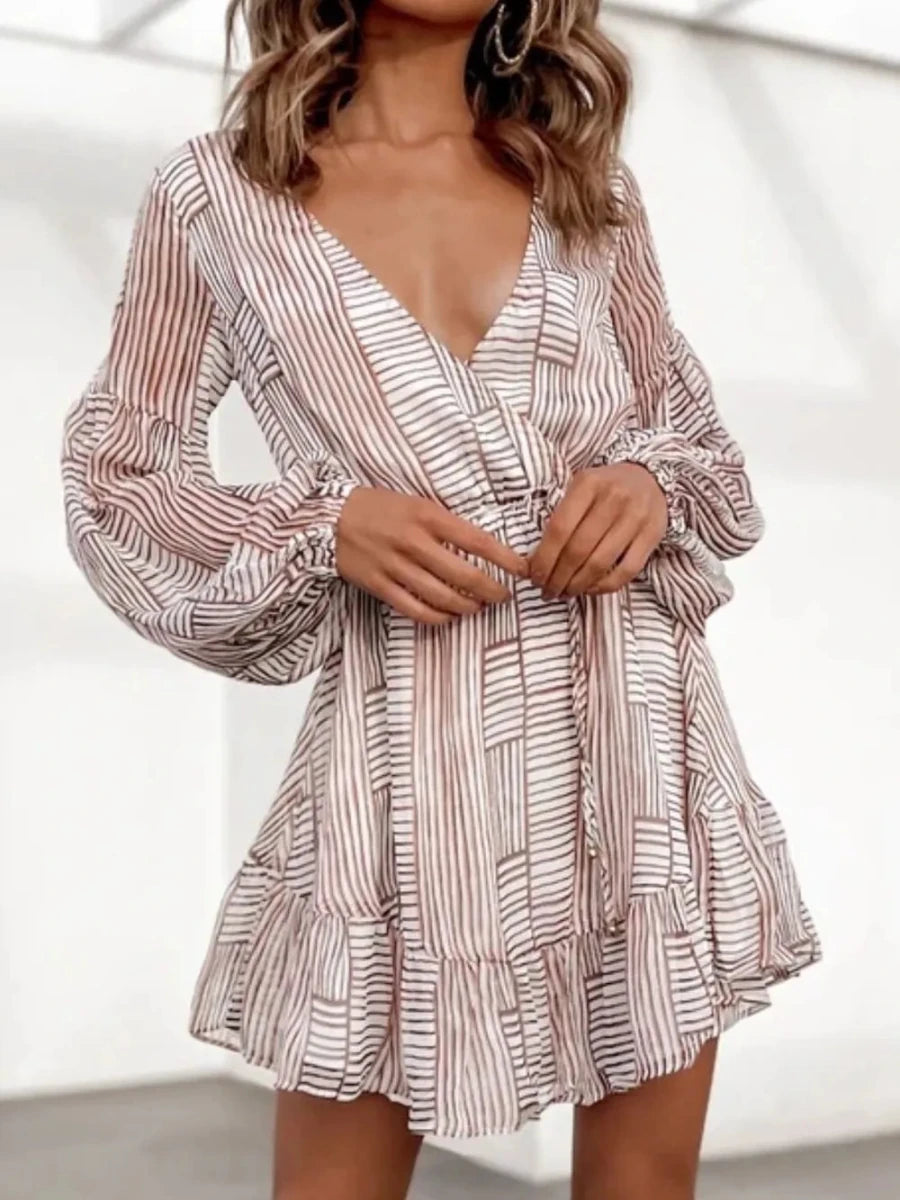 Patchwork Sunset Wrap Dress - Brick + Boho