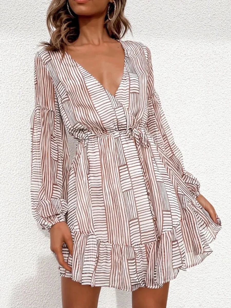 Patchwork Sunset Wrap Dress - Brick + Boho