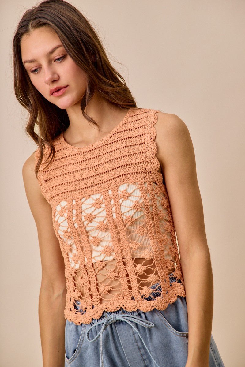Peach Artisan Bloom Tunic - Brick + Boho