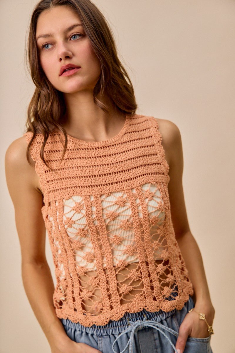 Peach Artisan Bloom Tunic - Brick + Boho