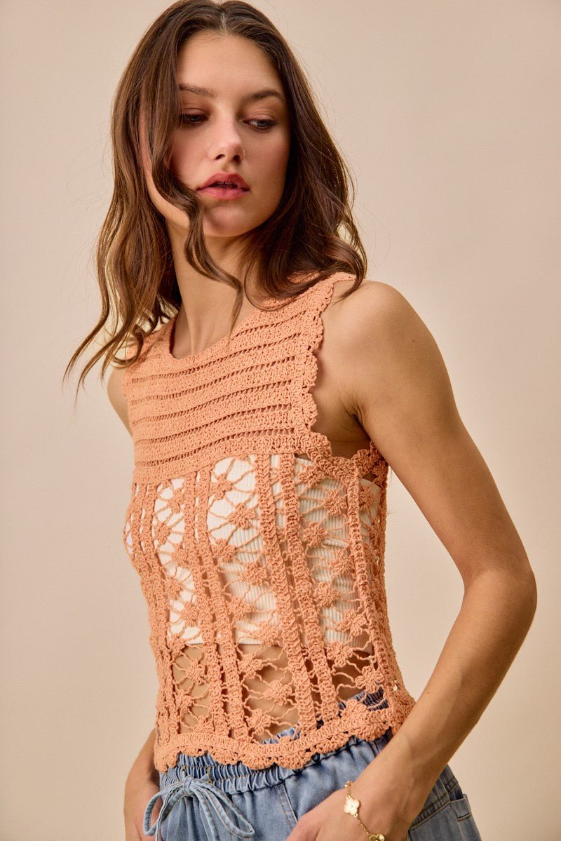Peach Artisan Bloom Tunic - Brick + Boho