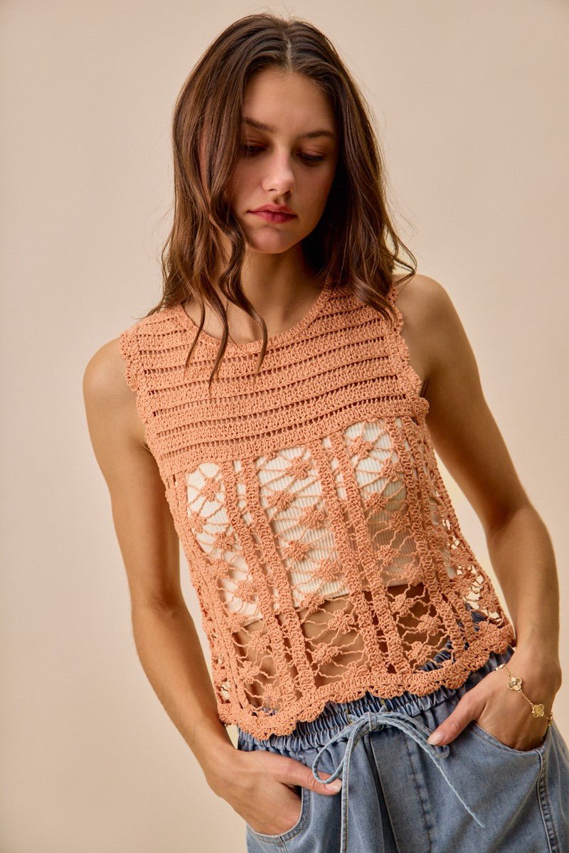 Peach Artisan Bloom Tunic - Brick + Boho