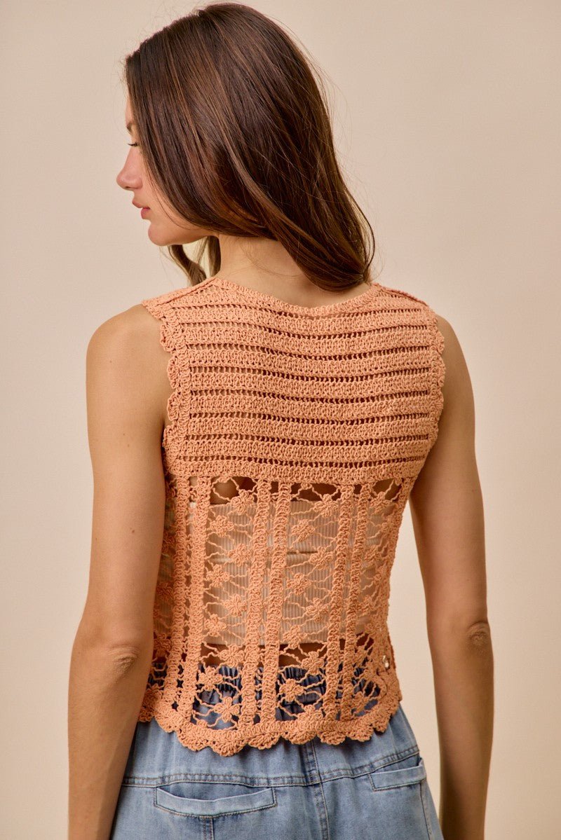 Peach Artisan Bloom Tunic - Brick + Boho