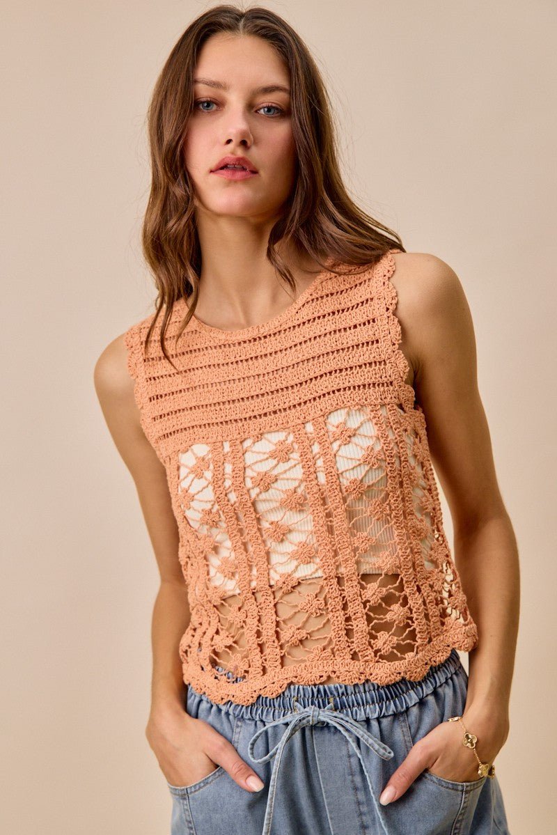 Peach Artisan Bloom Tunic - Brick + Boho