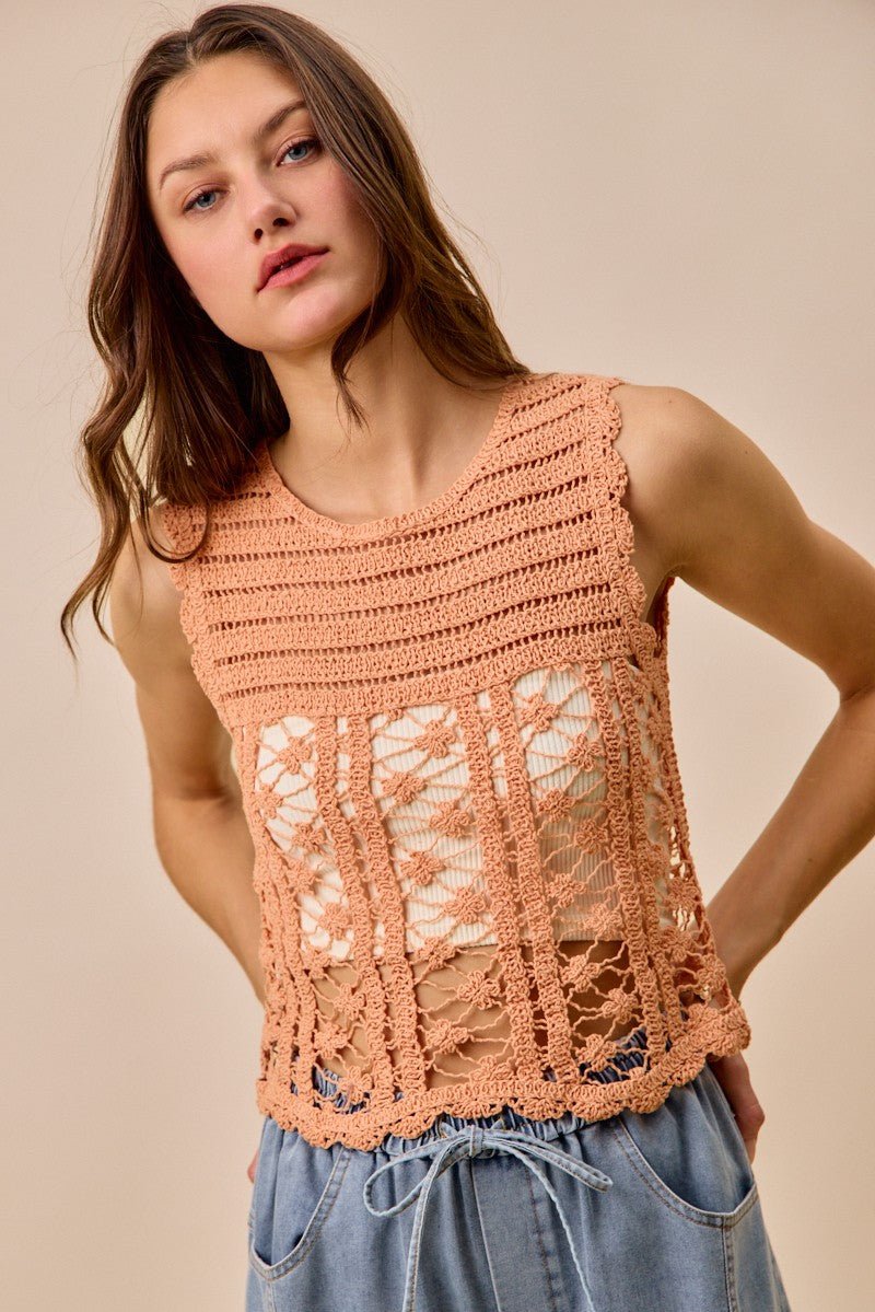 Peach Artisan Bloom Tunic - Brick + Boho
