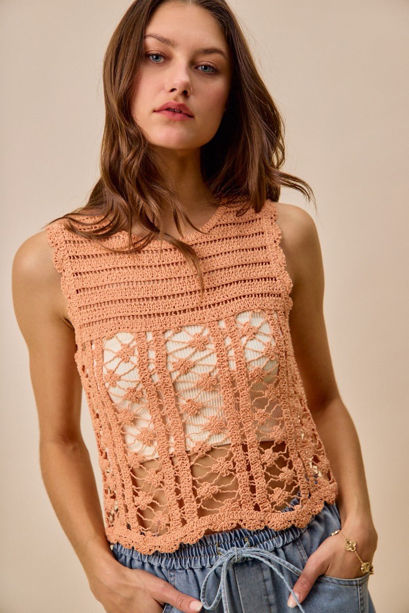 Peach Artisan Bloom Tunic - Brick + Boho