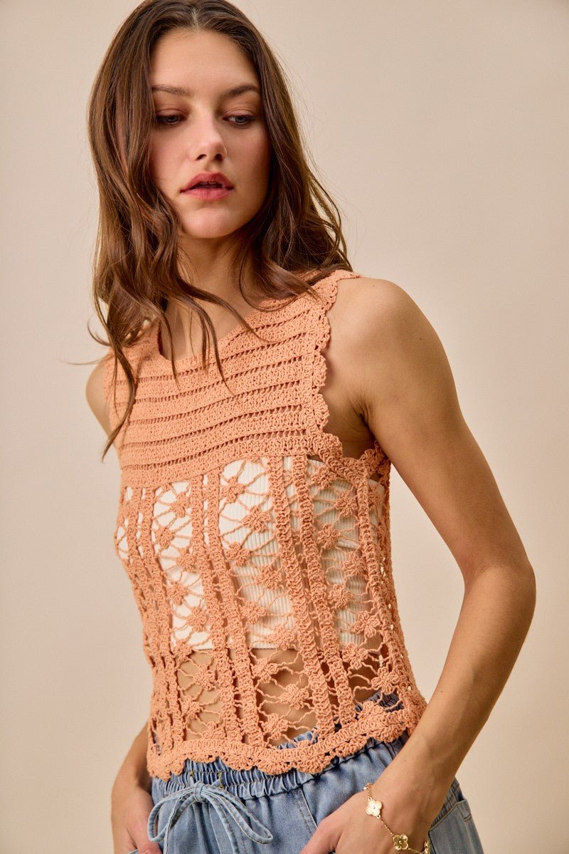 Peach Artisan Bloom Tunic - Brick + Boho
