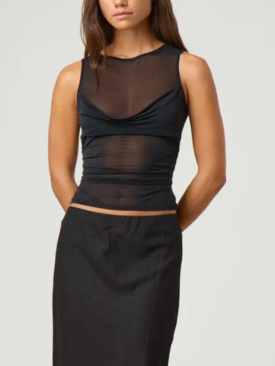 Pillar Ribbed Cropped Tank - Brick + Boho