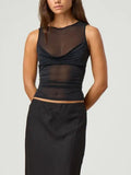 Pillar Ribbed Cropped Tank - Brick + Boho