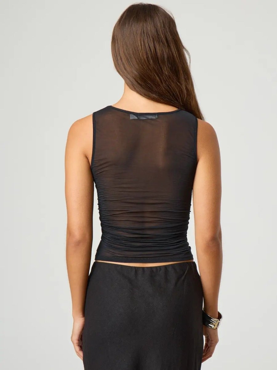 Pillar Ribbed Cropped Tank - Brick + Boho