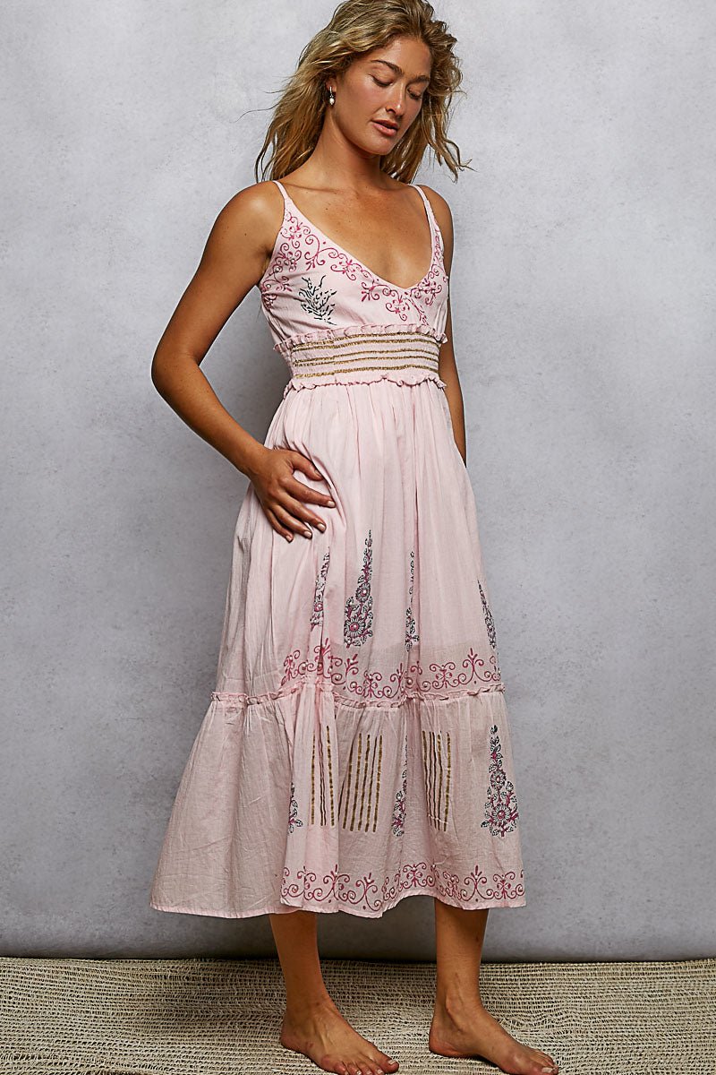 Pink Pearl Sunset Midi - Brick + Boho